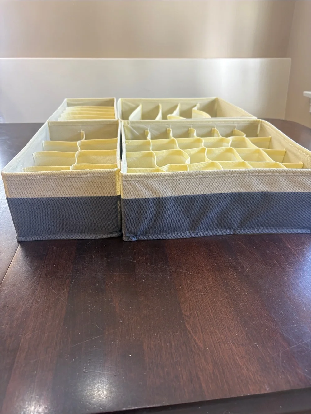 4 Fabric Drawer Organizer with Compartments